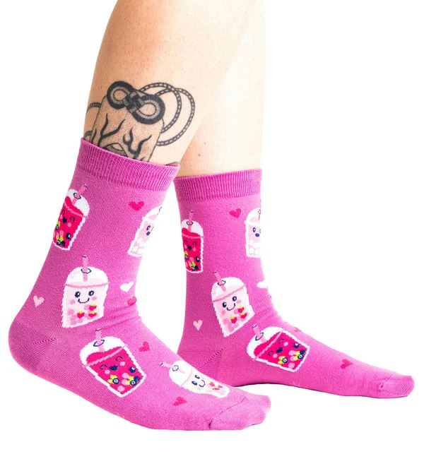 SOCK it to me Women's Crew Socks (SITMWCS) - Feeling Bubbly