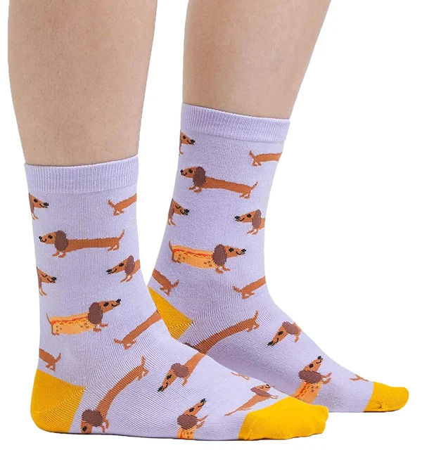 SOCK it to me Women's Crew Socks (SITMWCS) - Hot Dogs
