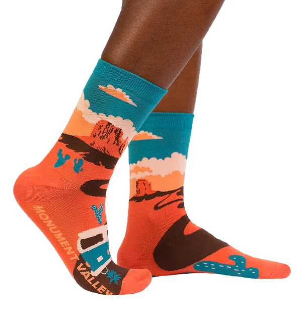 SOCK it to me Women's Crew Socks (SITMWCS) - Monument Valley