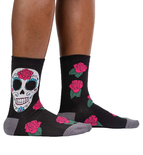 SOCK it to me Women's Crew Socks (SITMWCS) - Sugar Skull