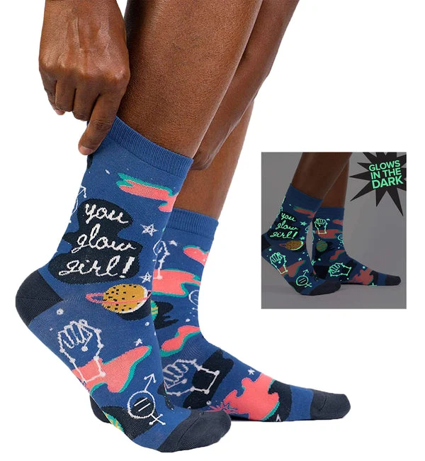 SOCK it to me Women's Crew Socks (SITMWCS) - You Glow Girl