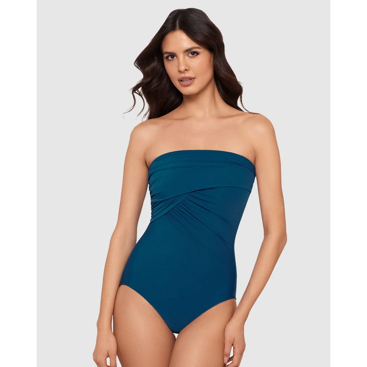 Solids Goddess One Shoulder Tummy Control Swimsuit