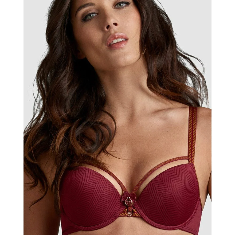 Space Odyssey Rhubarb-Gold Push up Bra