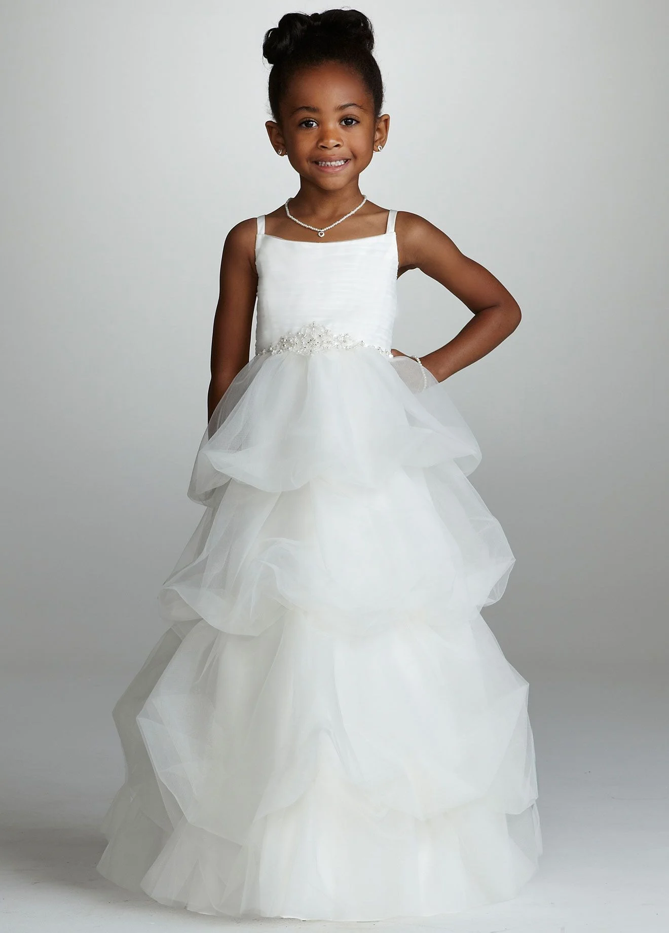 Spaghetti Strap Tulle Ballgown with Bubble Skirt