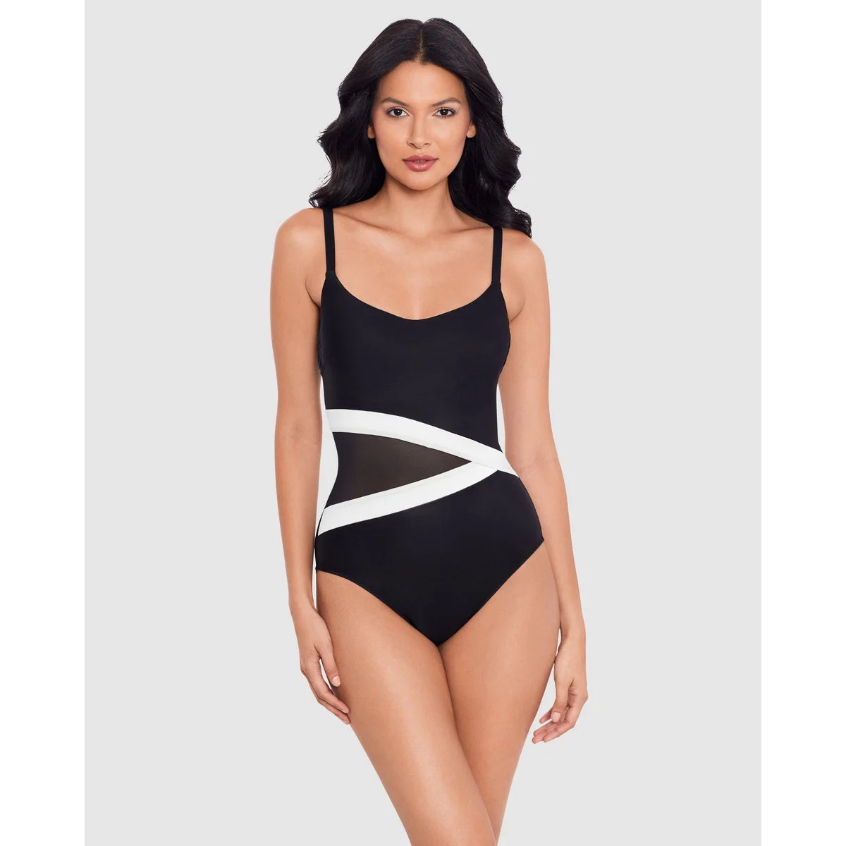 Spectra Lyra Underwired One-Piece Shaping Swimsuit with Mesh
