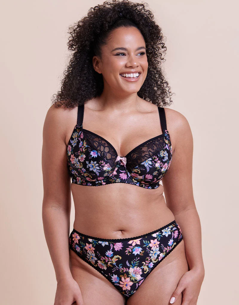Spellbound Printed Balcony Bra Folk Floral Print