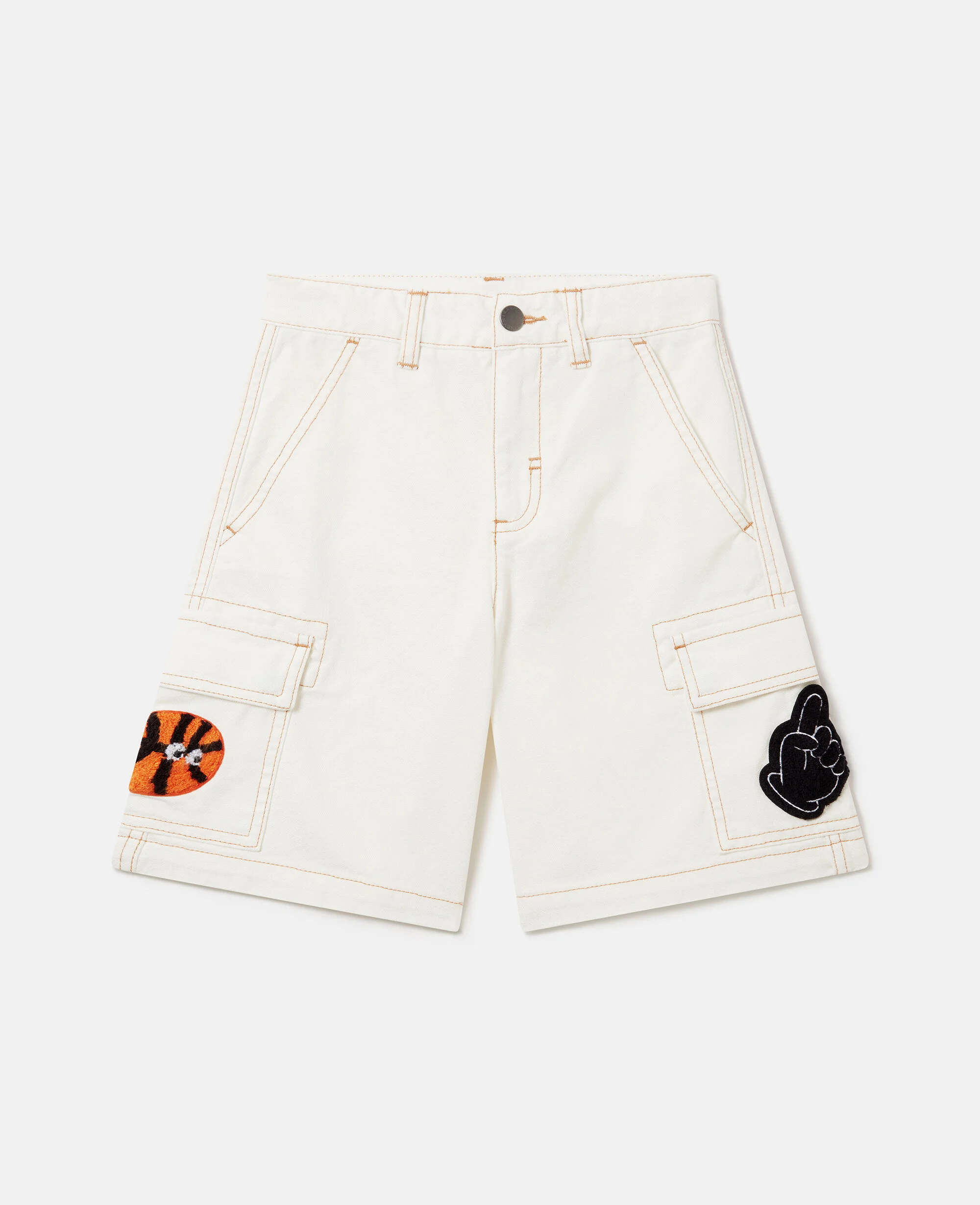 Sports Motif Canvas Shorts