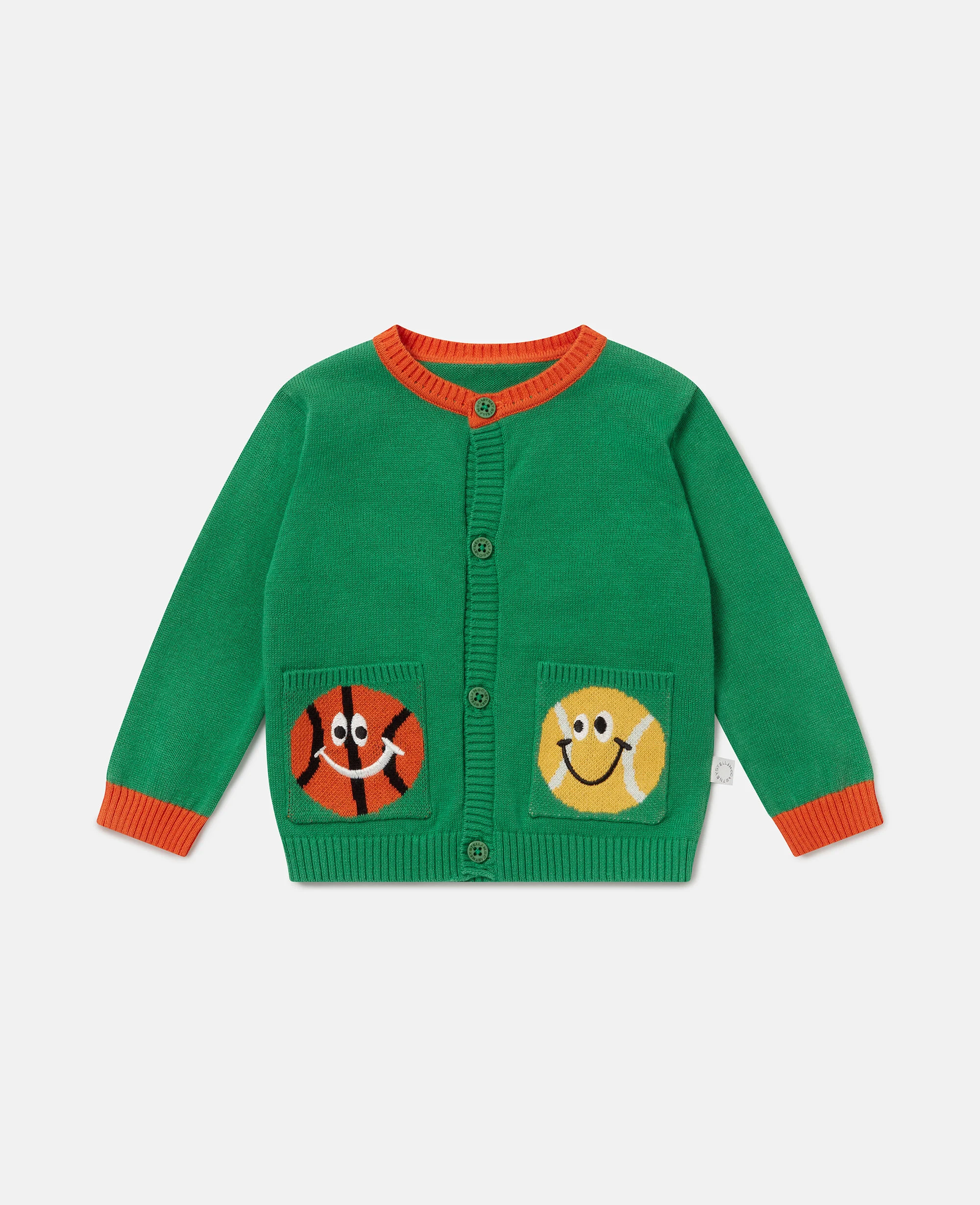Sports Motif Knitted Cardigan