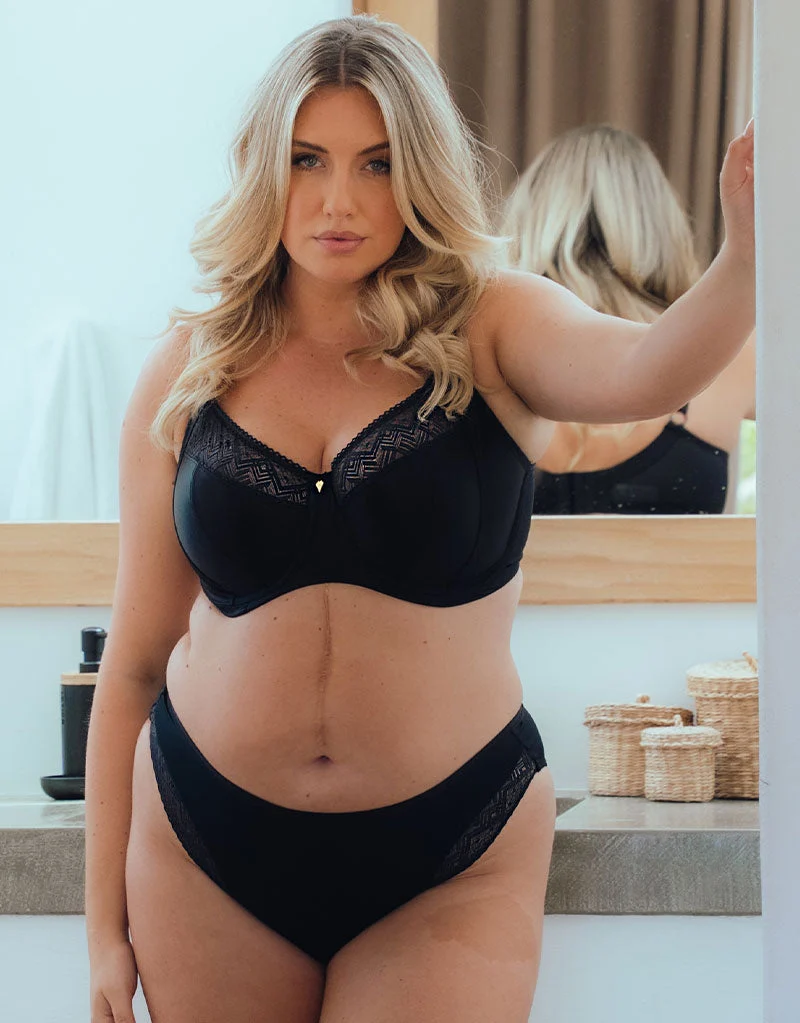Spotlight Full Cup Side Support Bra Black
