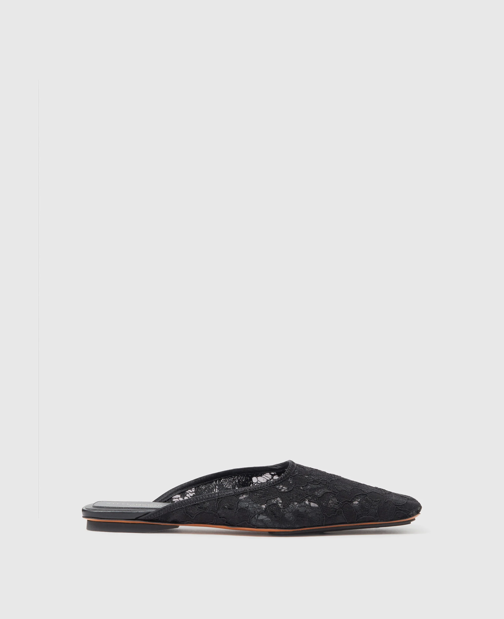 Square-Toe Lace Backless Mules