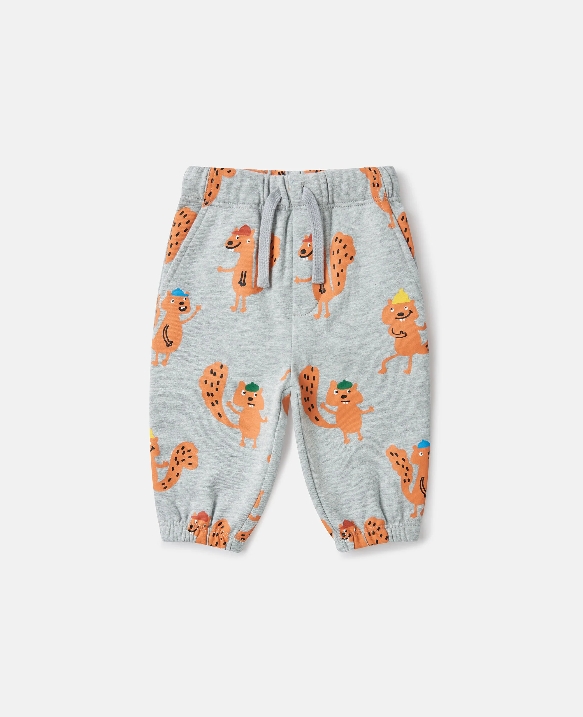 Squirrel Graphic Drawstring Joggers