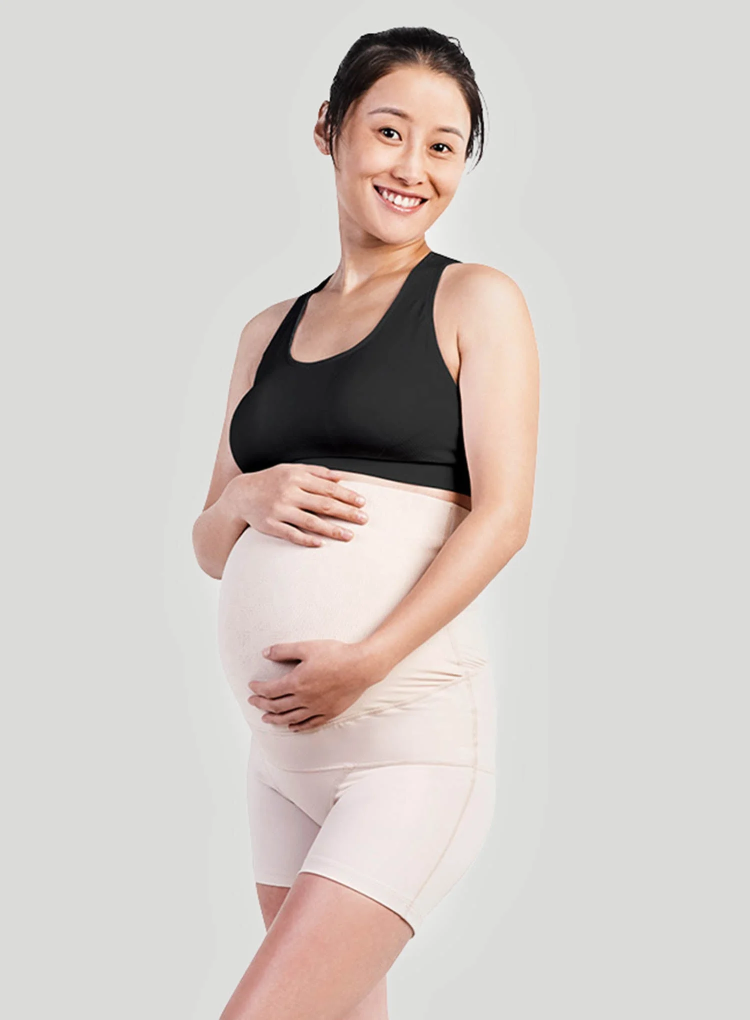 SRC: Compression Pregnancy Mini Over The Bump Champagne