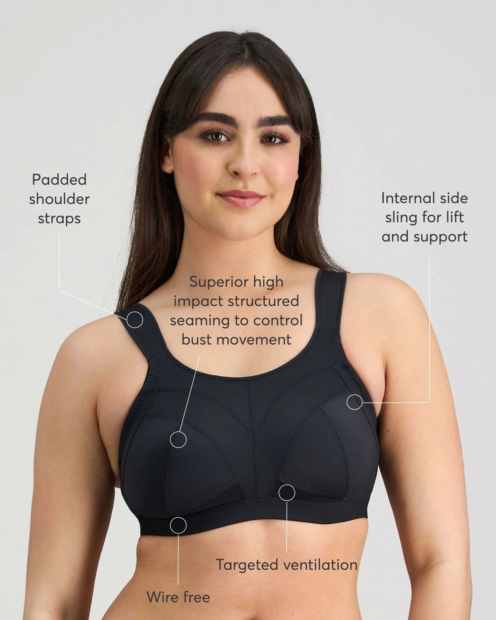 Stamina High Impact Wire Free Sports Bra
