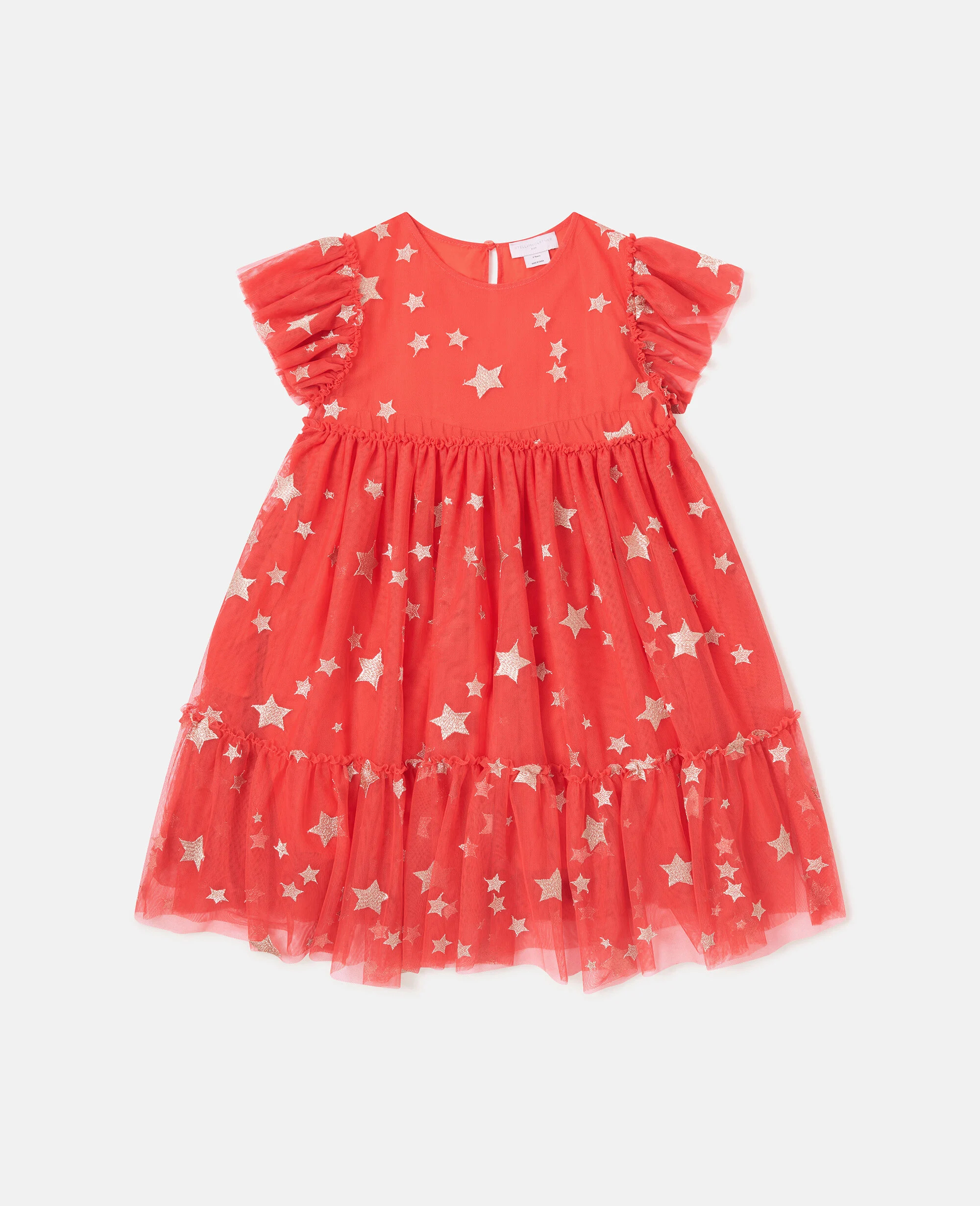 Star-Embroidered Tulle Dress