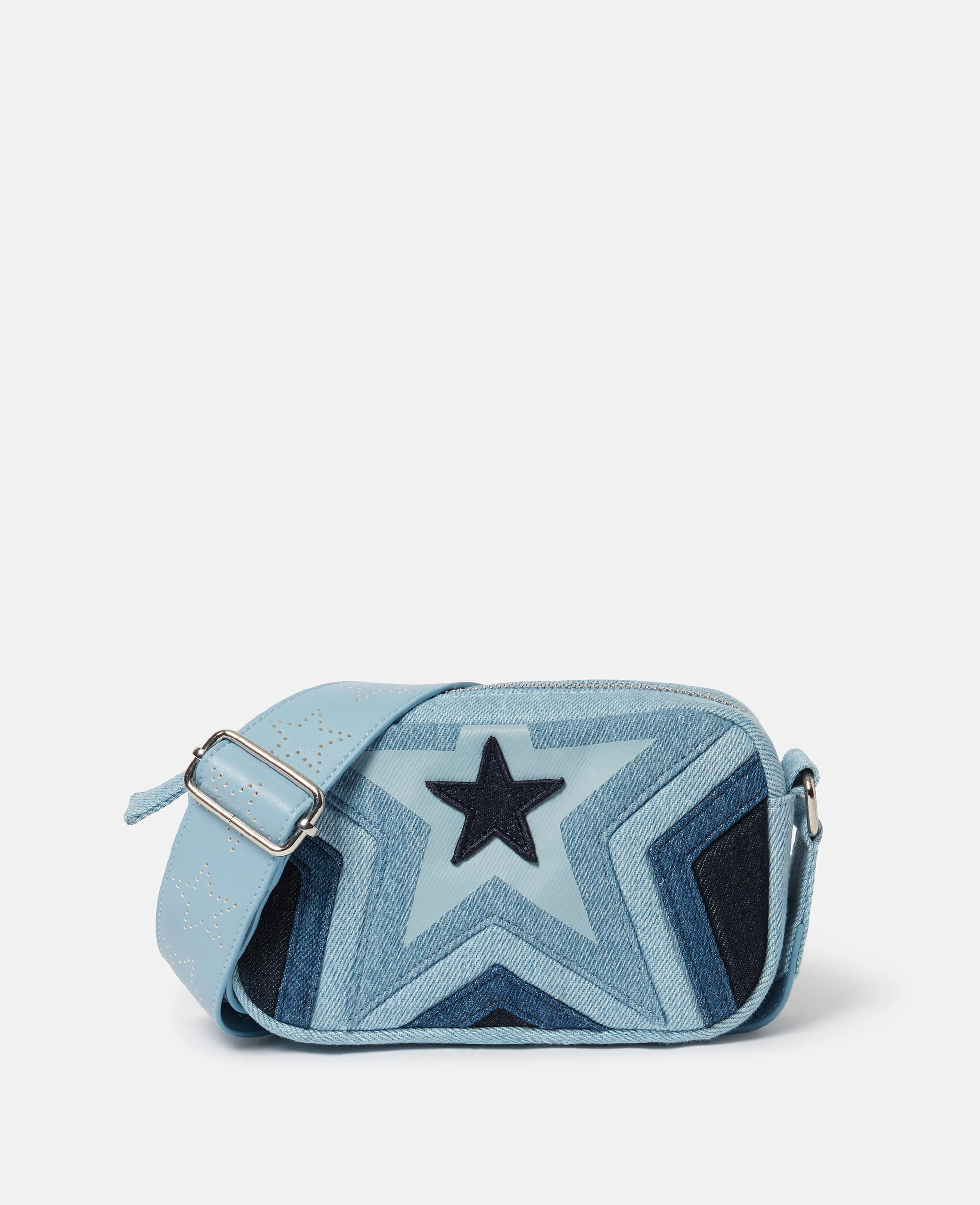 Star Motif Denim Crossbody Bag