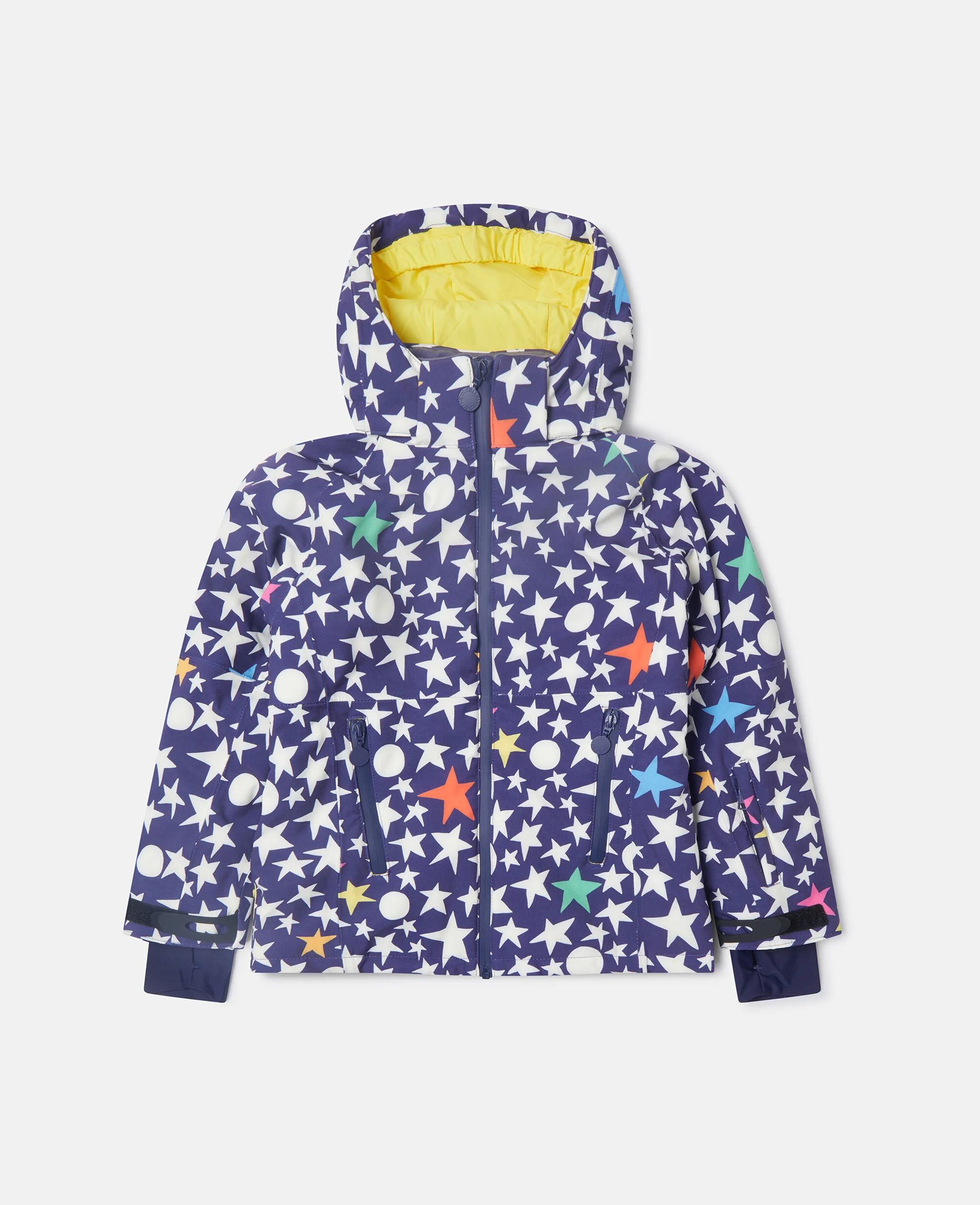 Star Print Hoodied Ski Jacket