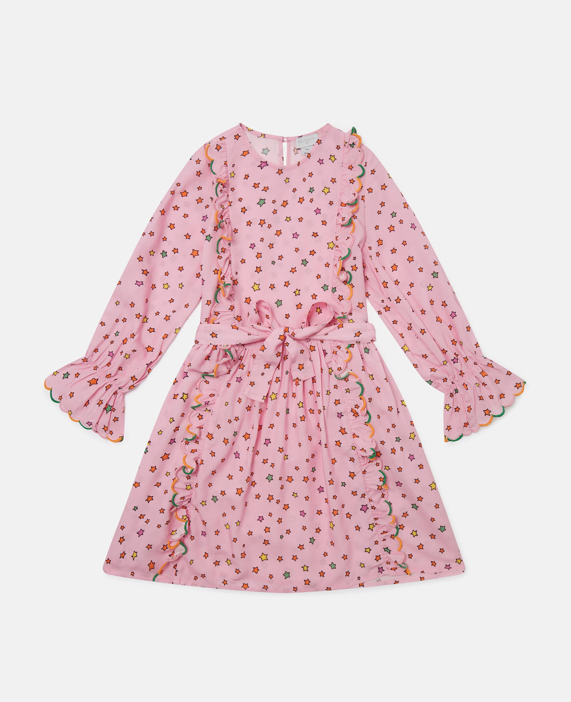 Star Print Long-Sleeve Dress