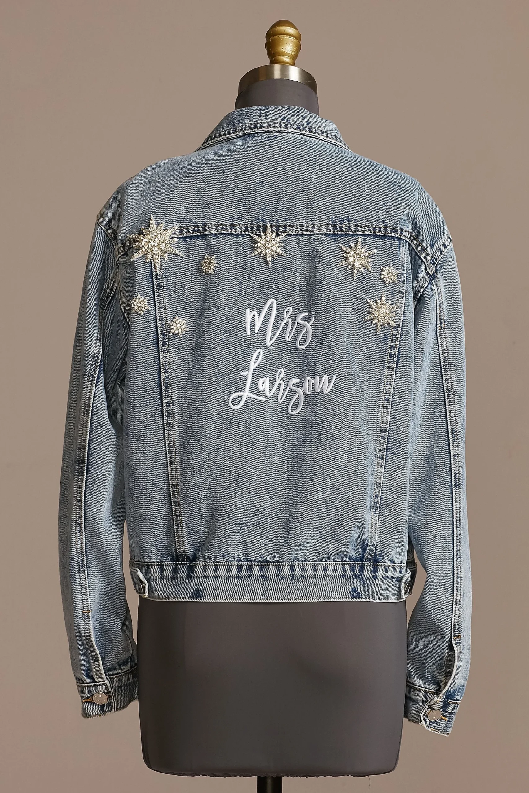 Star Studded Personalized Denim Jacket