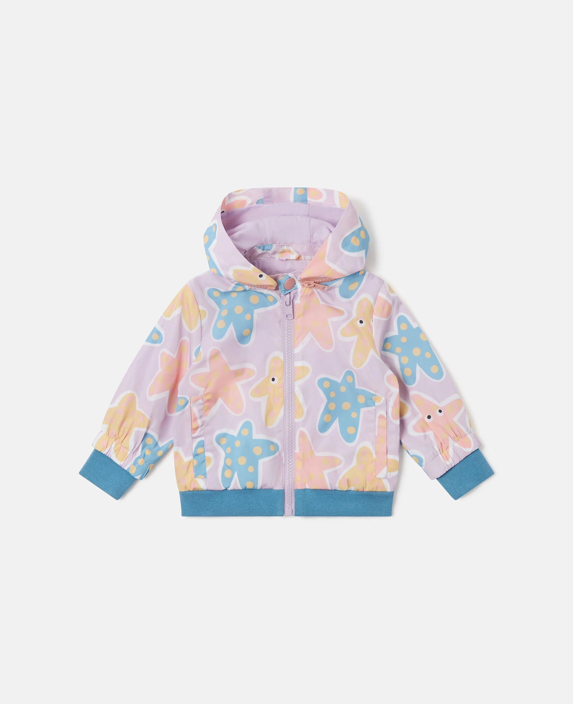 Starfish Print Zip-Up Jacket