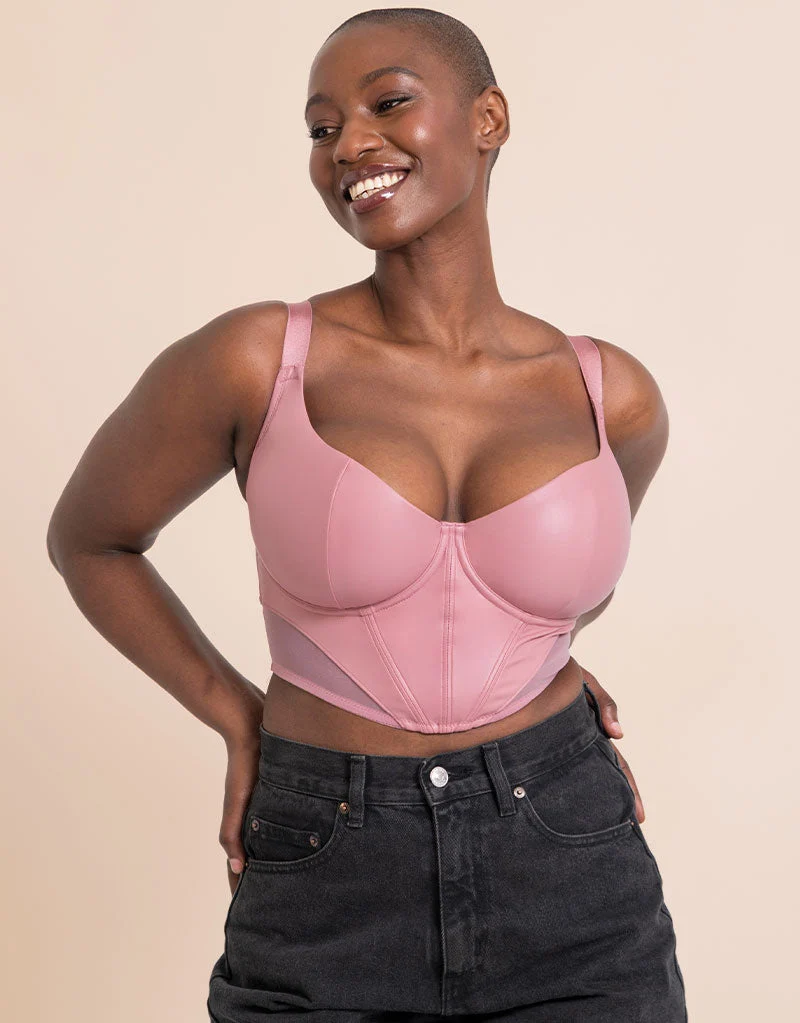 Storm Scooped Longline Balcony Bra Dusky RosePink
