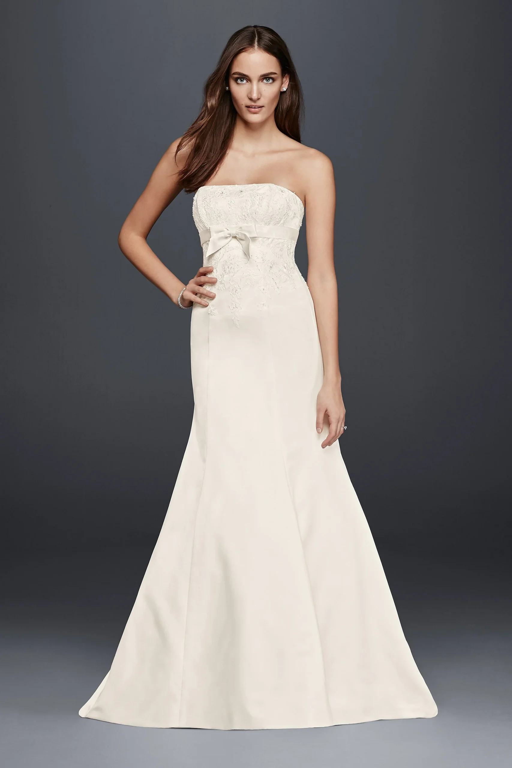 Strapless Mermaid Wedding Dress with Bow Detail