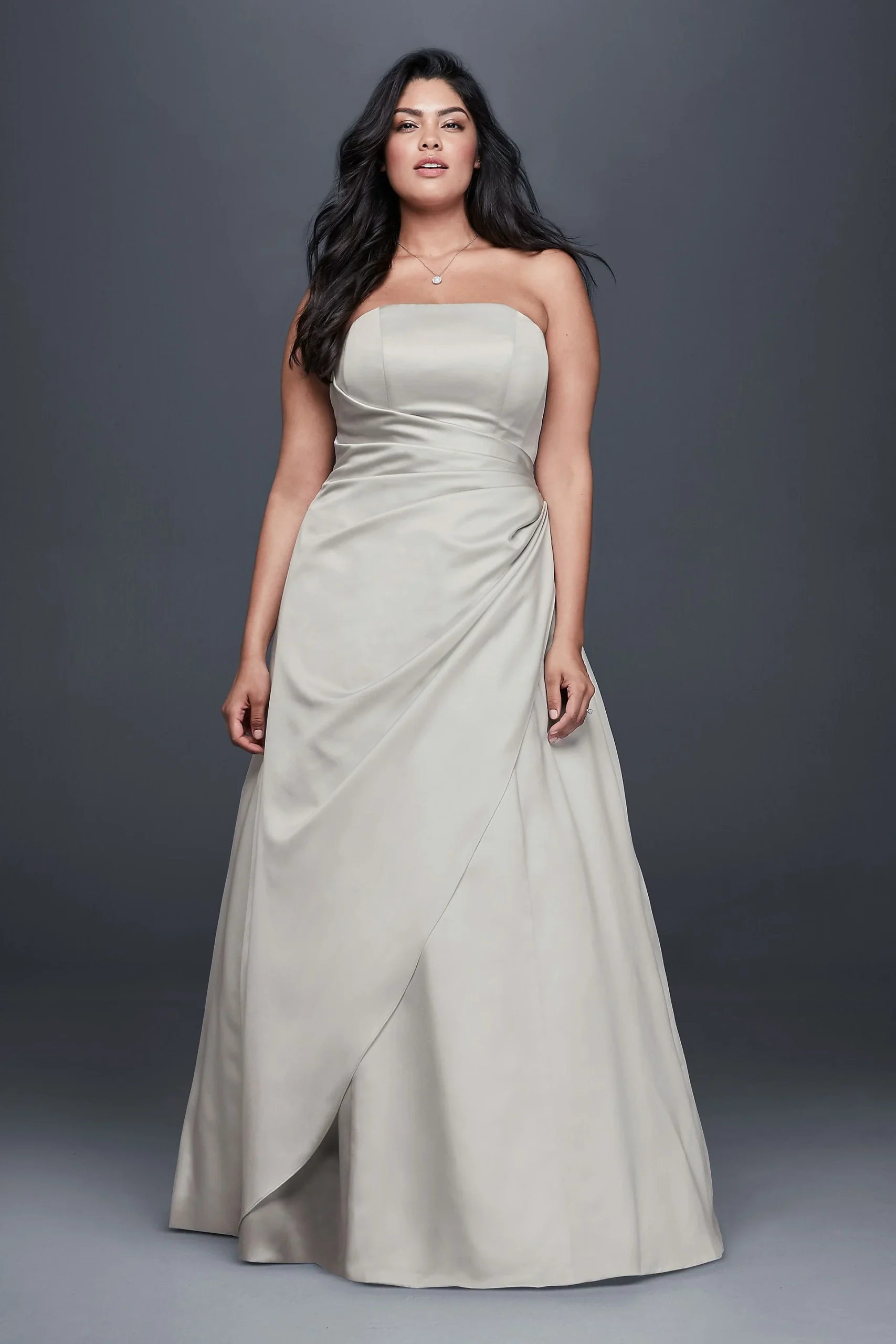Strapless Satin A-Line Wedding Dress