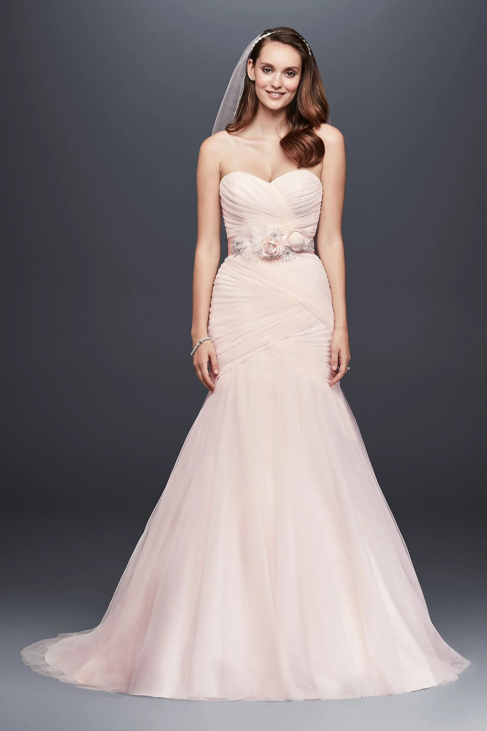 Strapless Sweetheart Mermaid Tulle Wedding Dress
