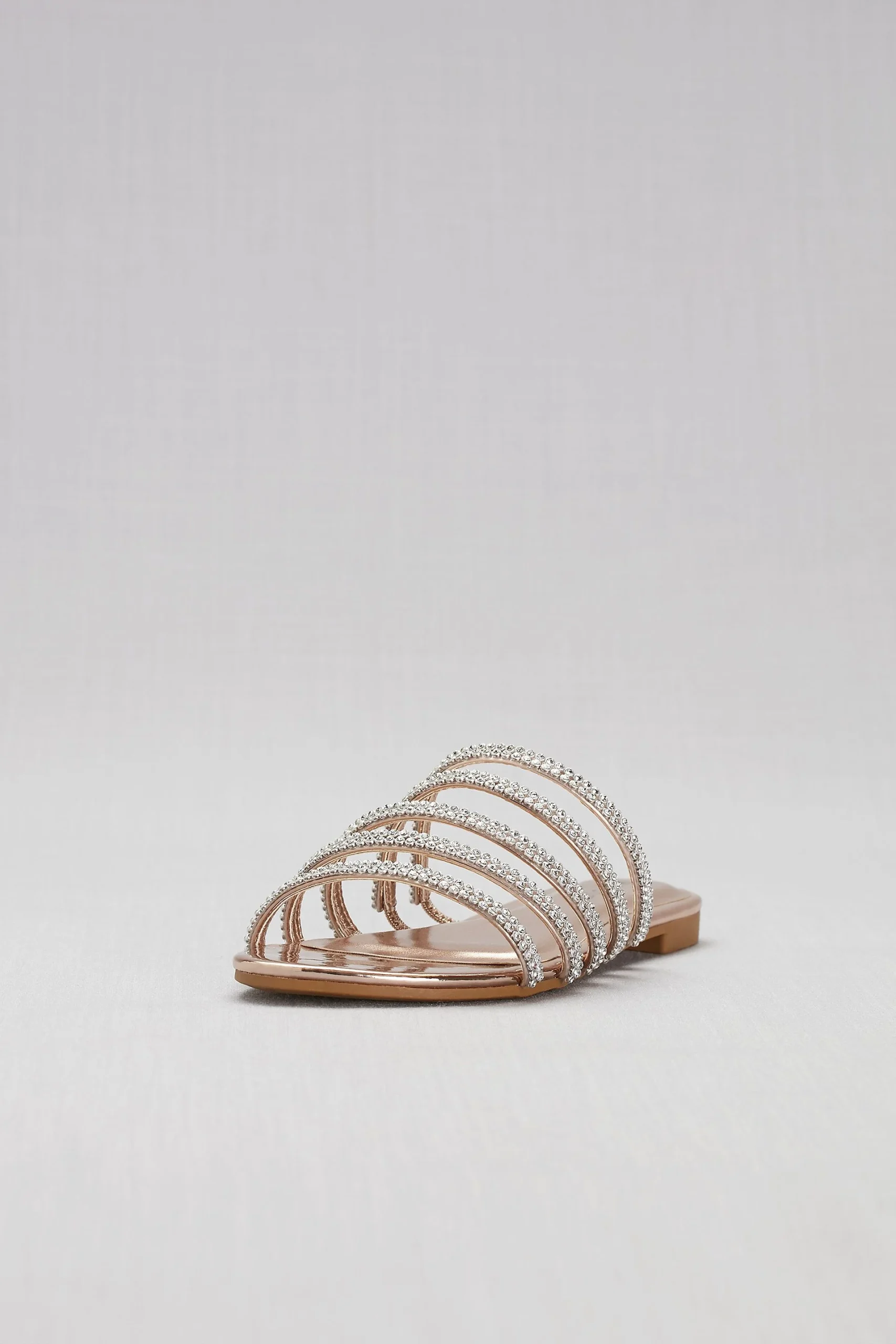 Strappy Jeweled Flat Slides