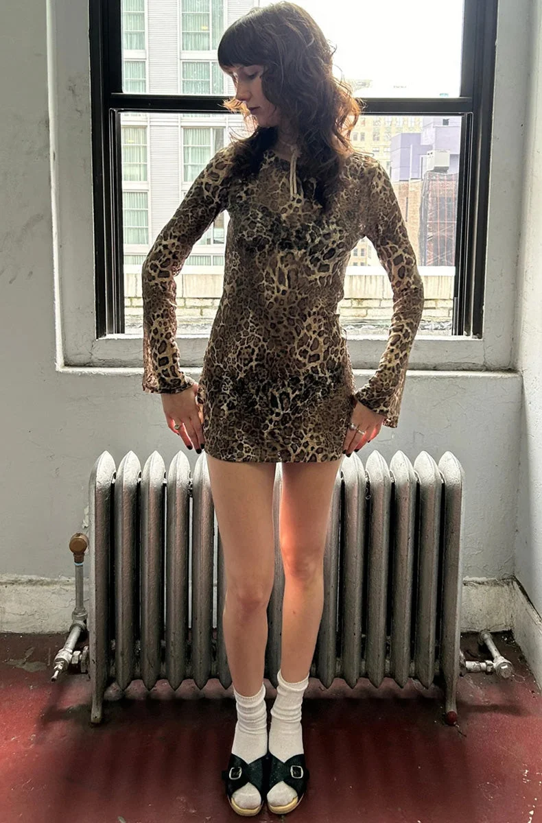 Stretch Lace Bell Sleeve Mini