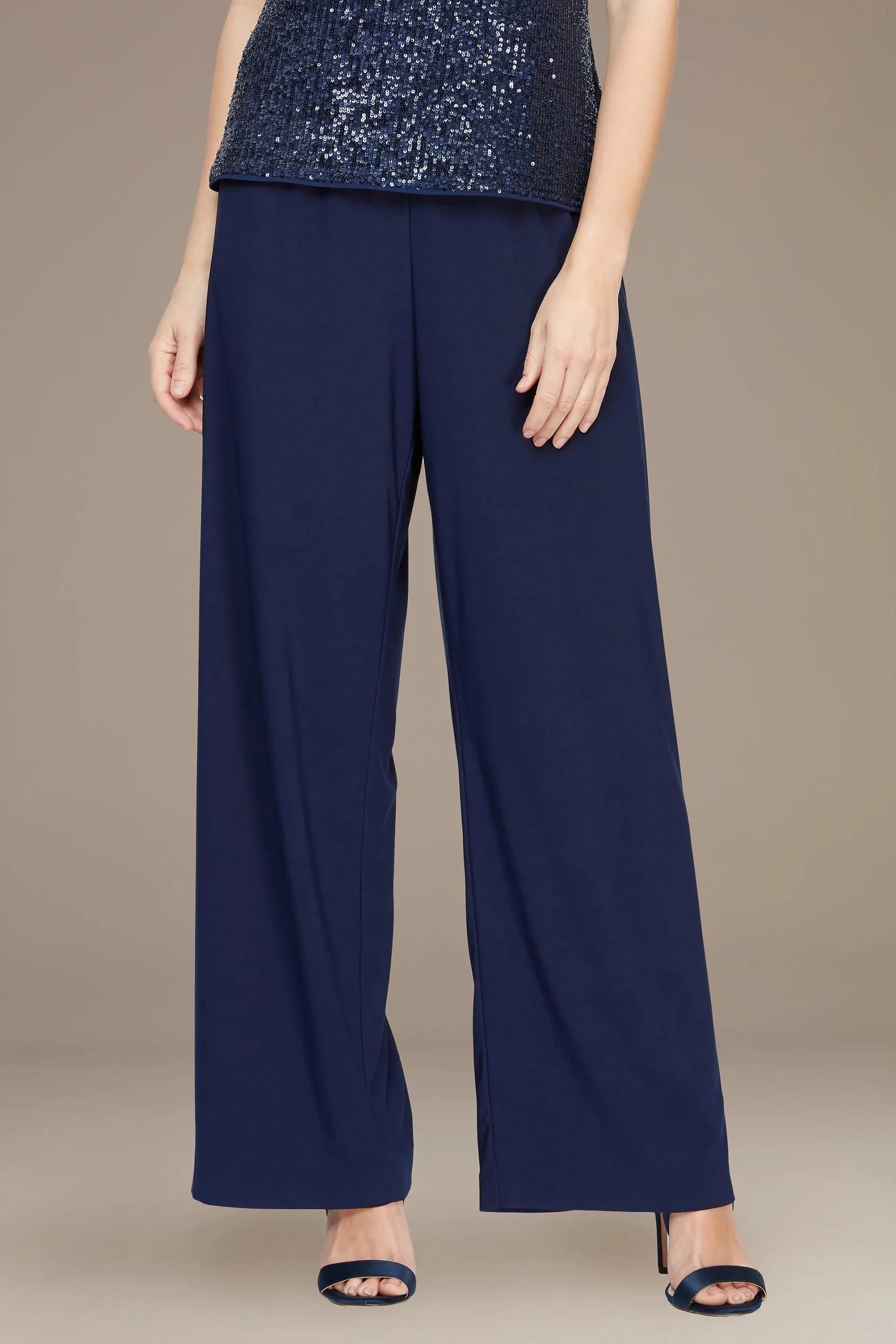 Stretch Matte Jersey Wide Leg Pants