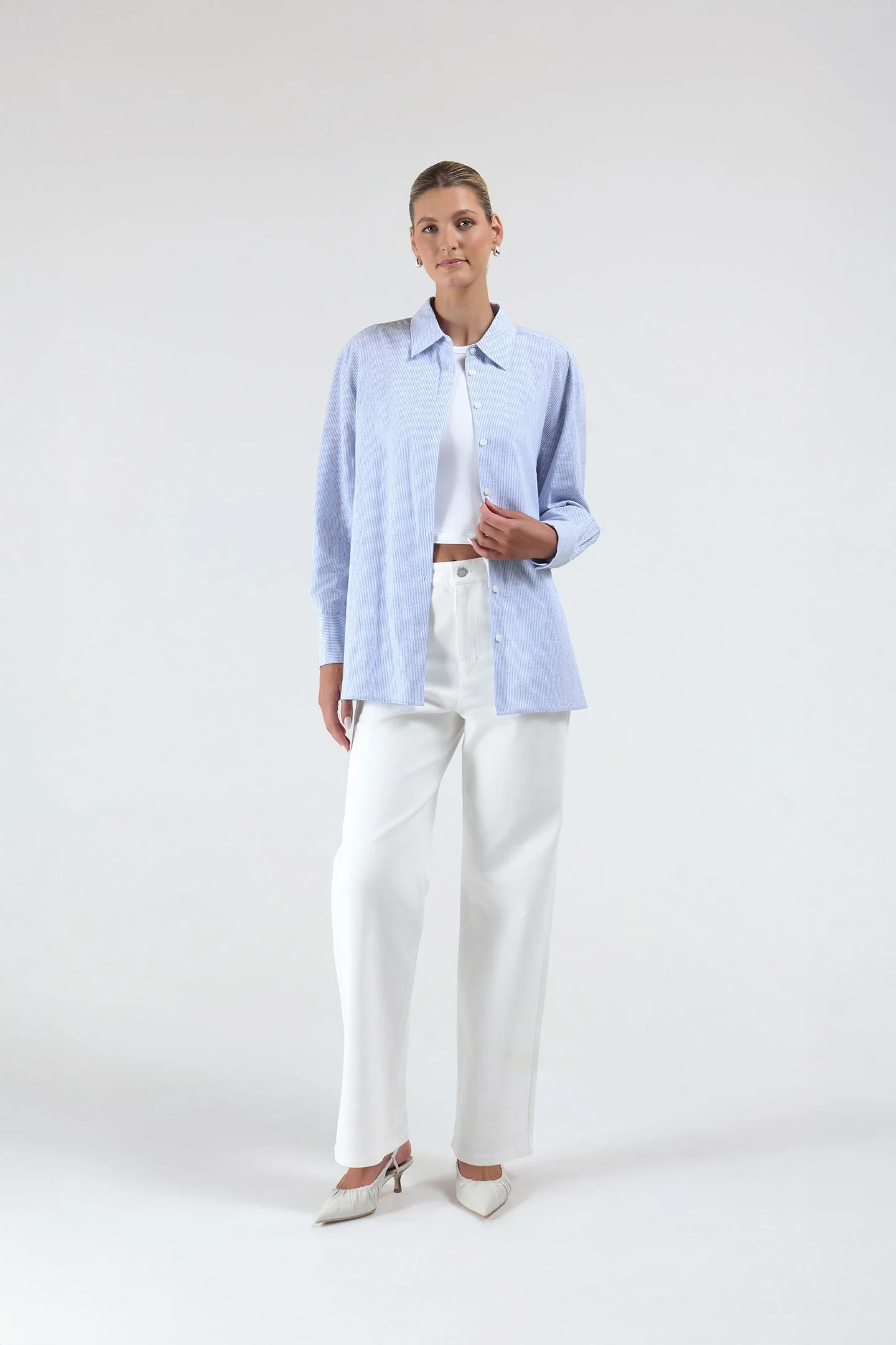 STRIPE LINEN SHIRT