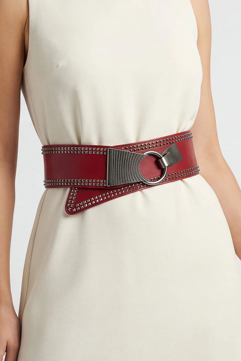 Studded Hook Buckle Belt
