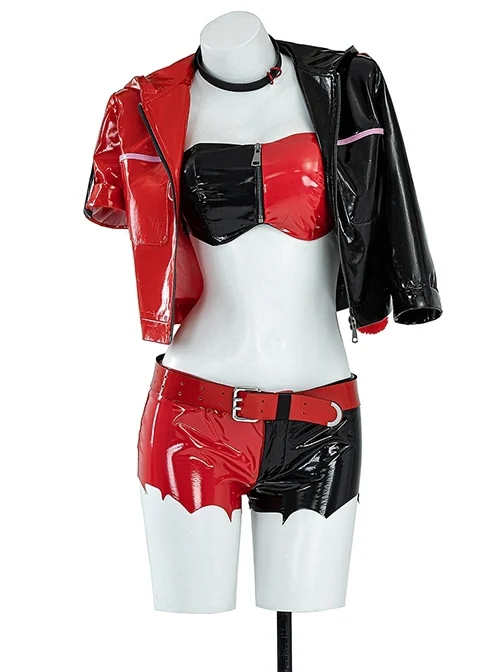 Suicide Squad Isekai Harley Quinn Halloween Cosplay Costume Set Without Boots
