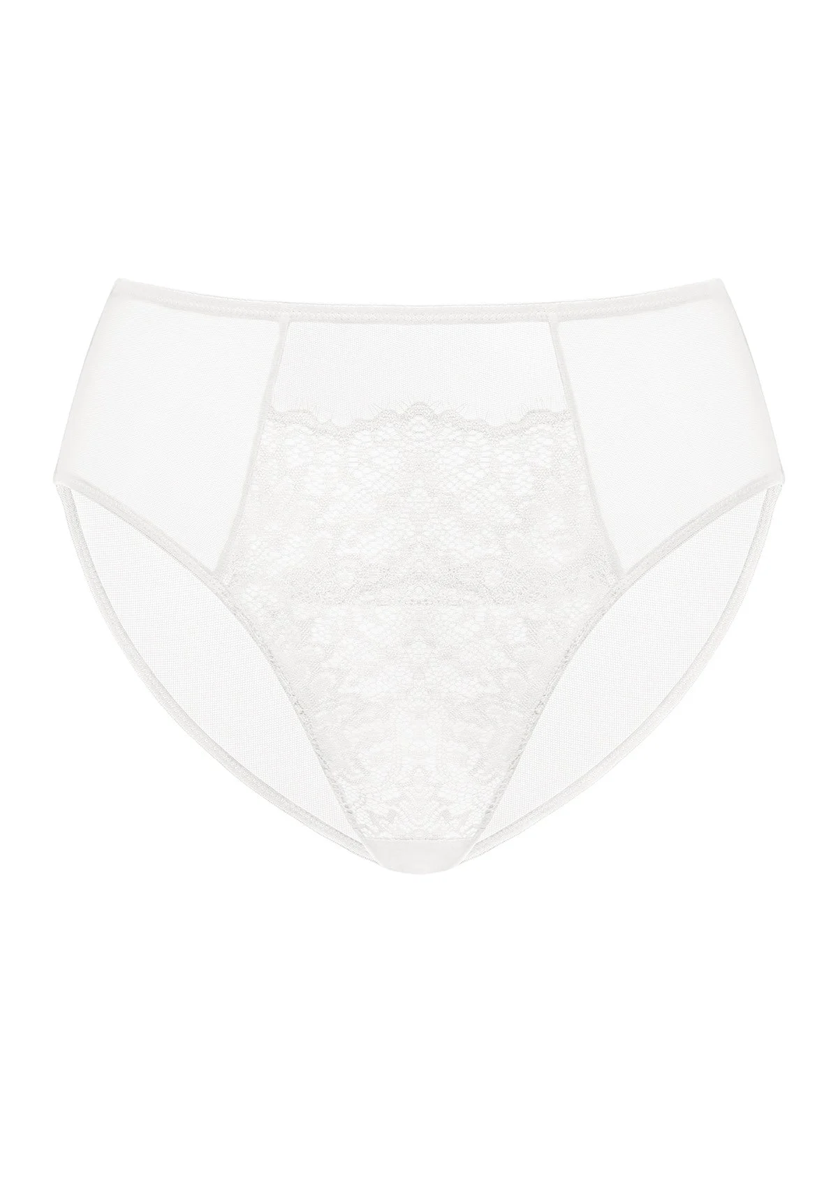 Sunflower High-Rise White Lace Brief Underwear