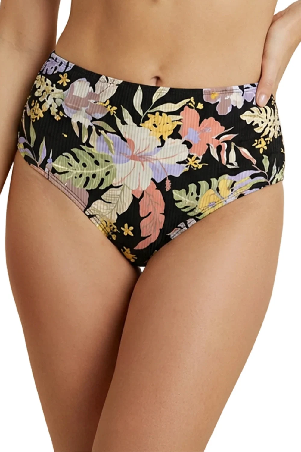 Sunseeker Daydream Moonstone High Waist Swim Bottom, Black Multi (2262003)