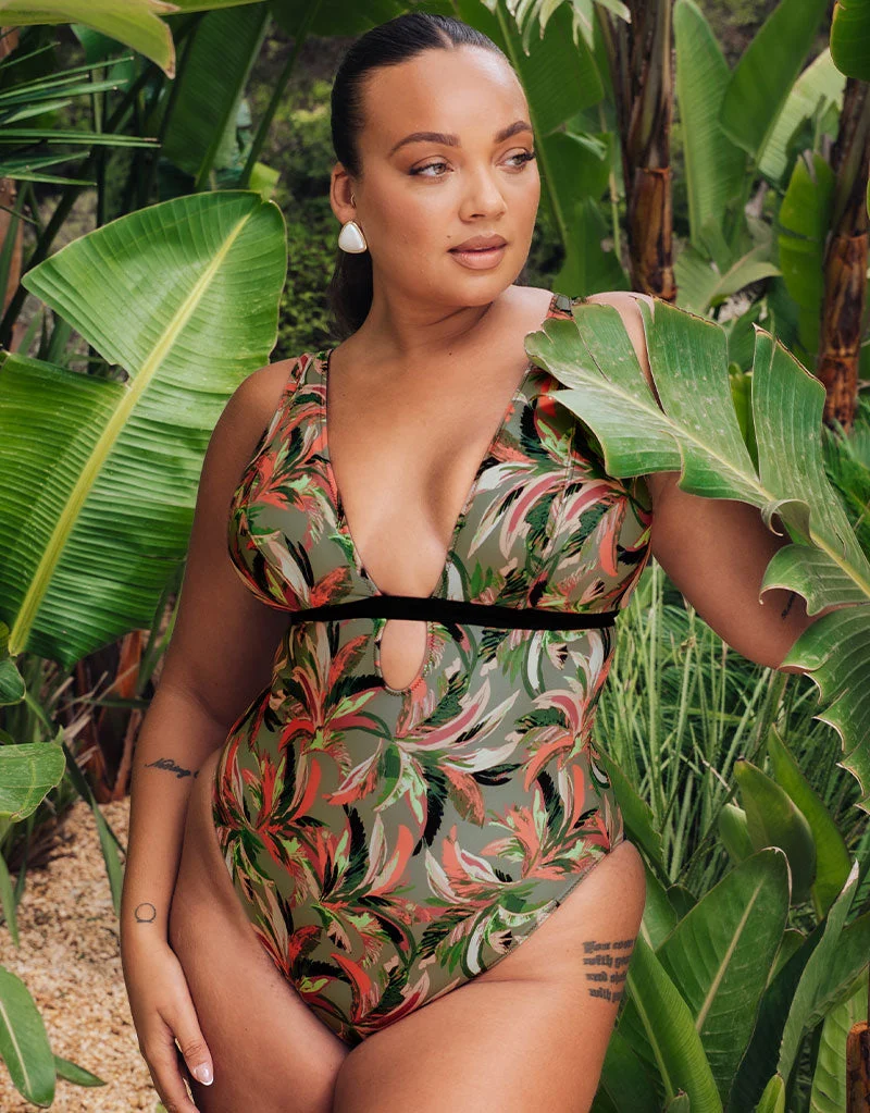 Sunset Palm Reversible Non-Wired Multiway Swimsuit Palm PrintMulticolour