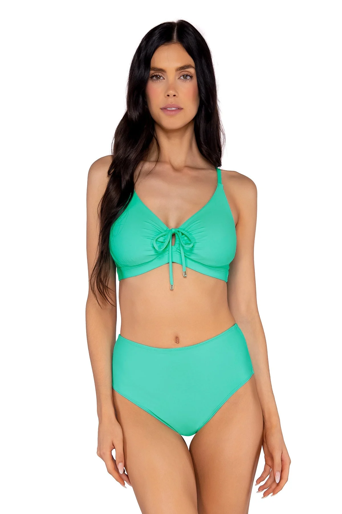 Sunsets Women's Swimwear Mint Kauai Keyhole Bikini Top