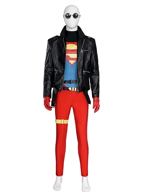 Superboy Conner Kent Halloween Cosplay Costume Set Without Shoes