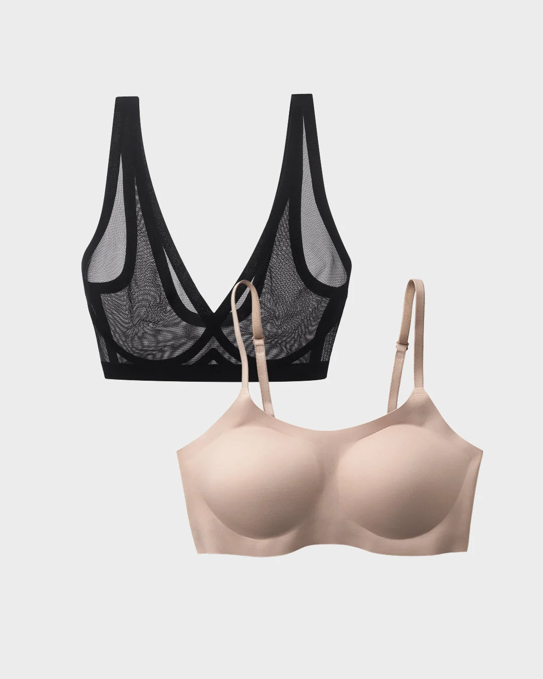 Support and Sheer Bra Duo