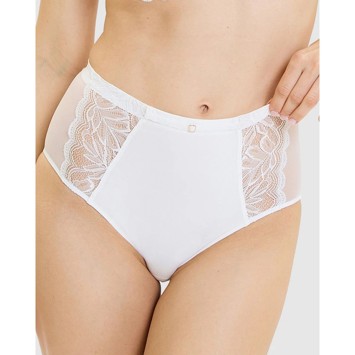 Suzan Lace & Microfiber High Waist Brief