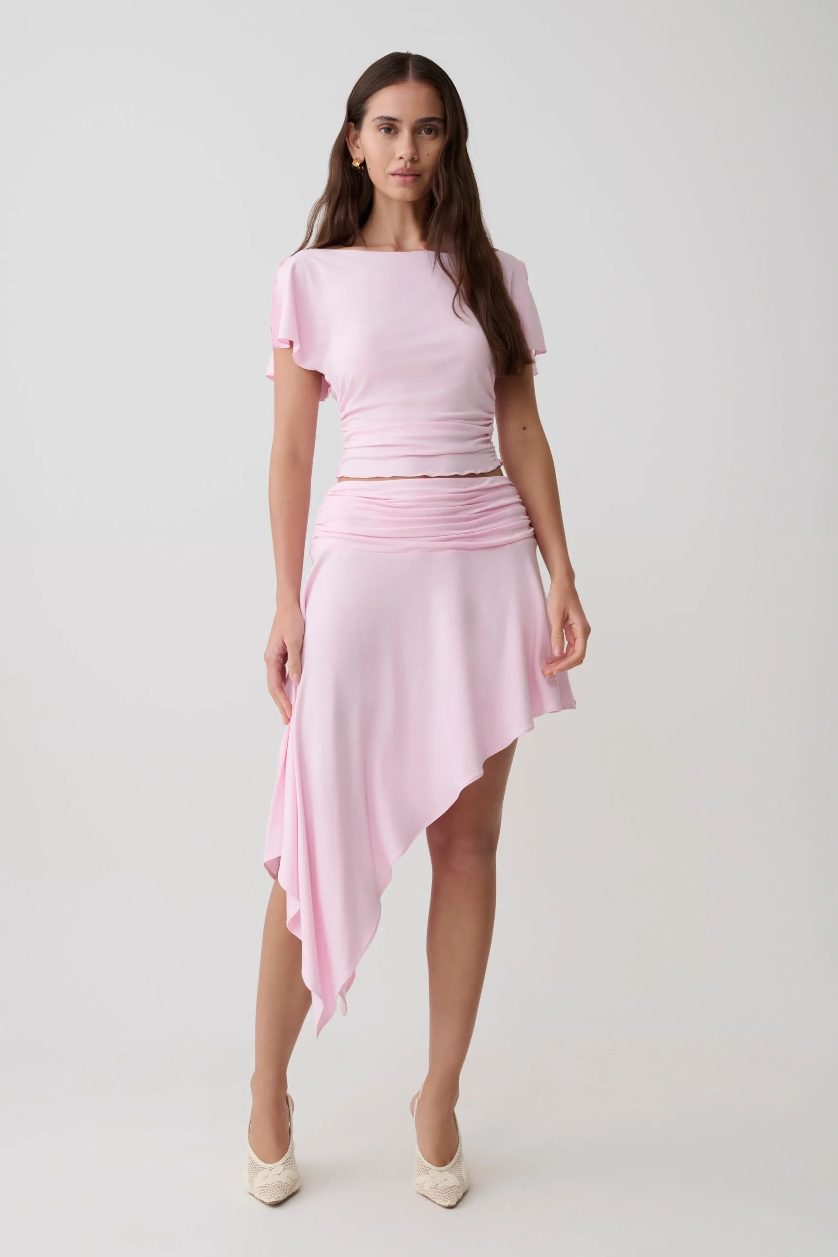 TaliseModal Hankie Midi Skirt - Ballet Pink