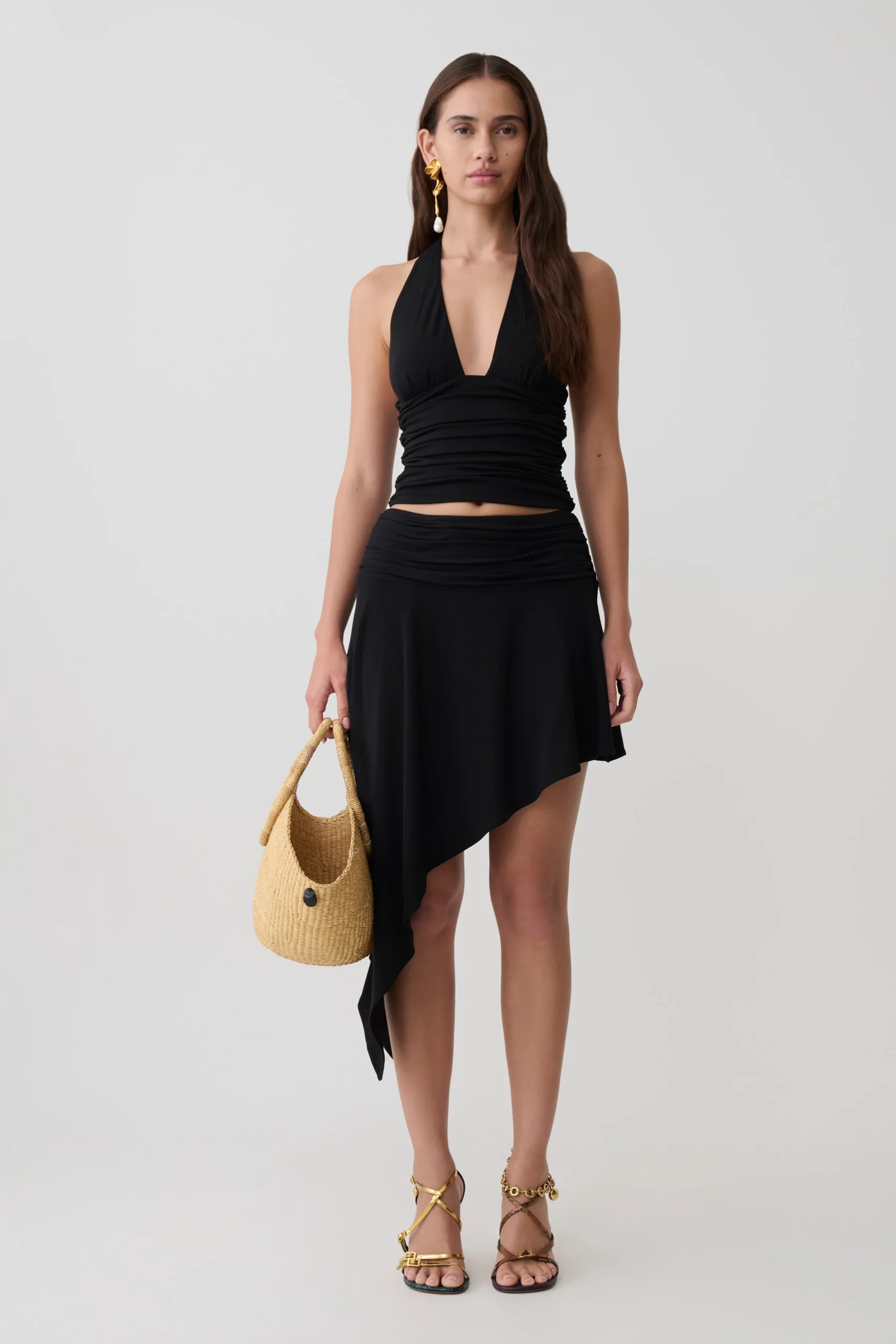 TaliseModal Hankie Midi Skirt - Black