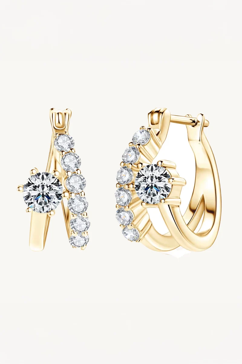 Tania Moissanite Bloom Hoop Earrings