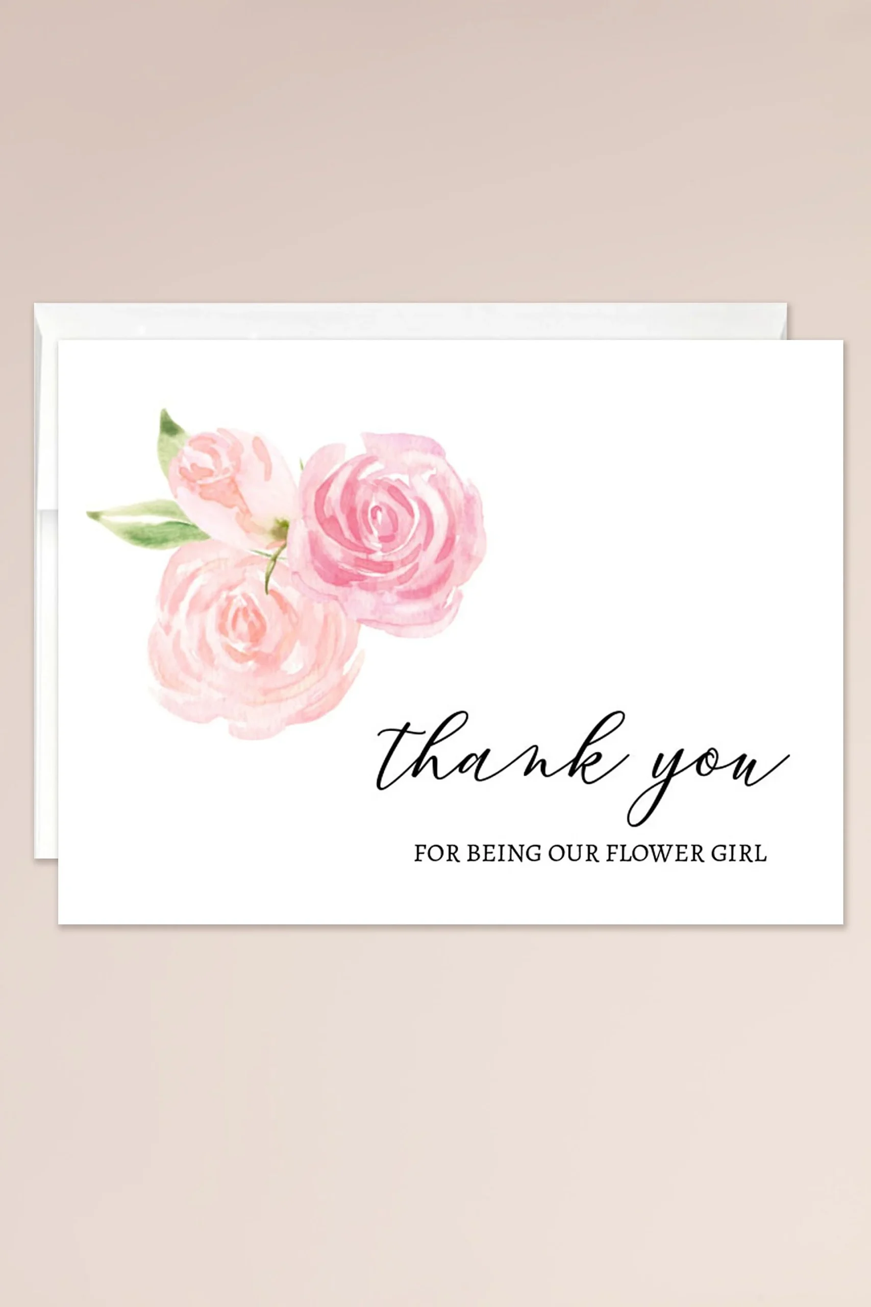 Thank You for Being Our Flower Girl Blank Card