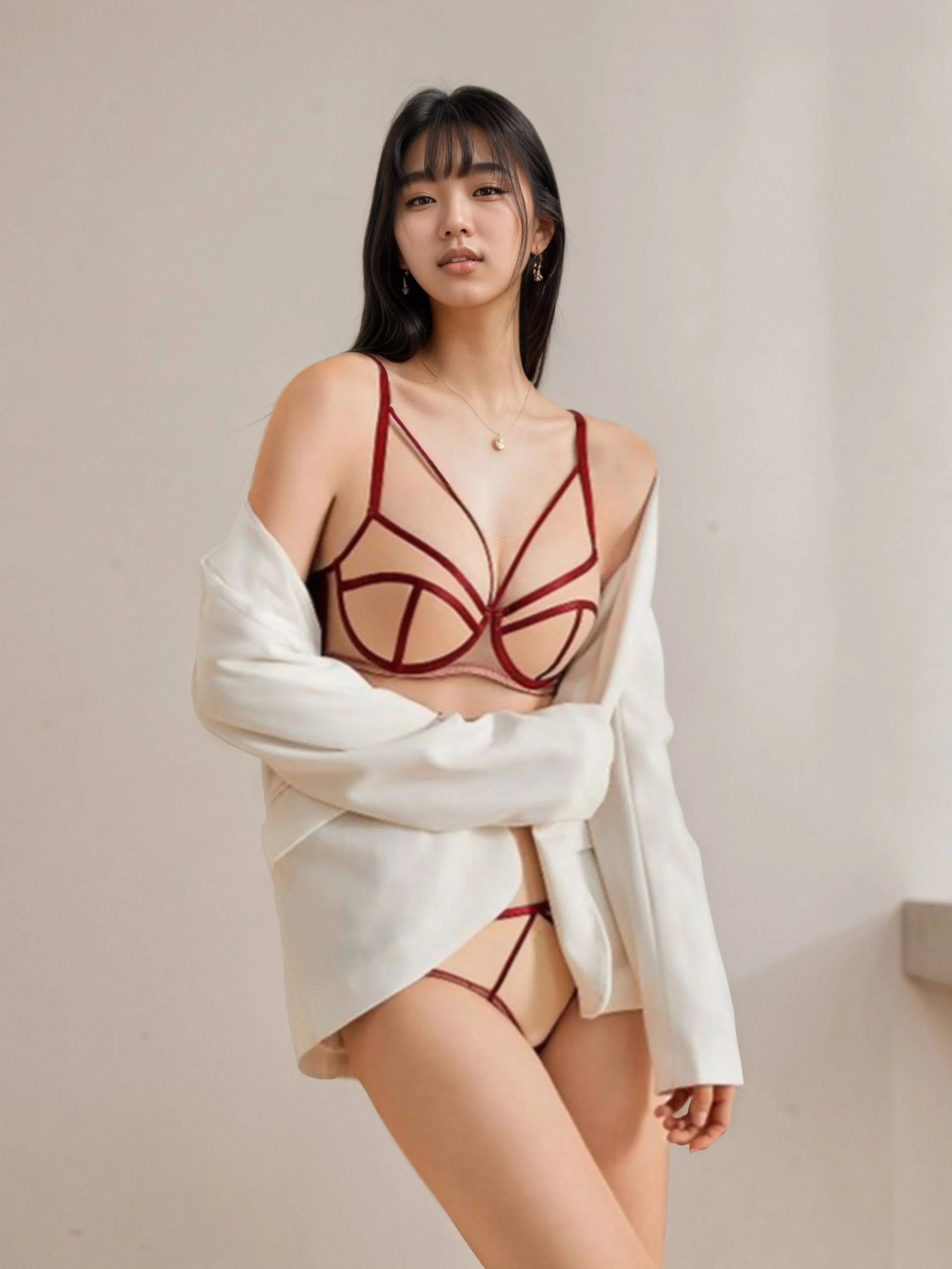 Thin Lace Push-Up Bra Set