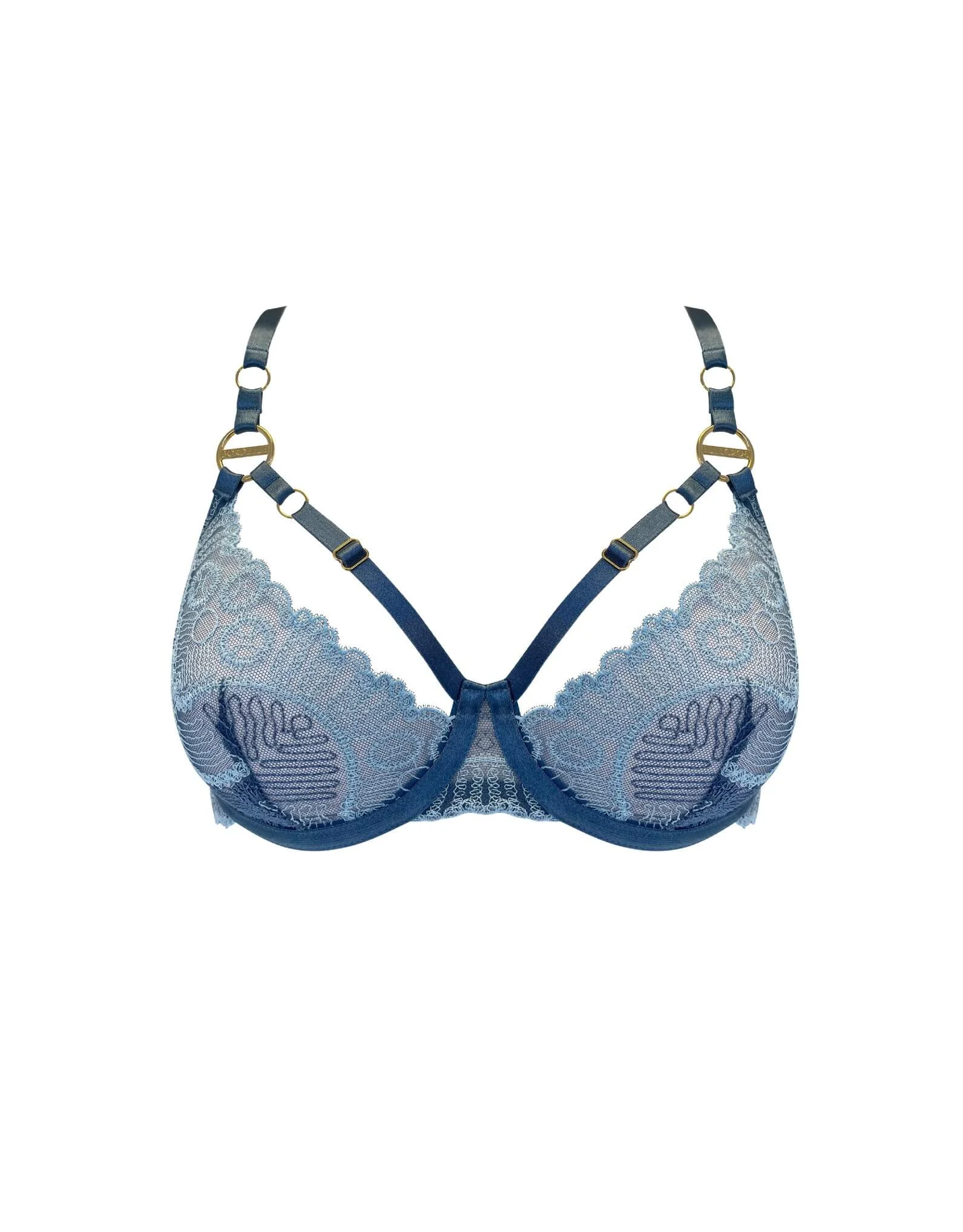 Tierra Balconette Wire Bra Denim