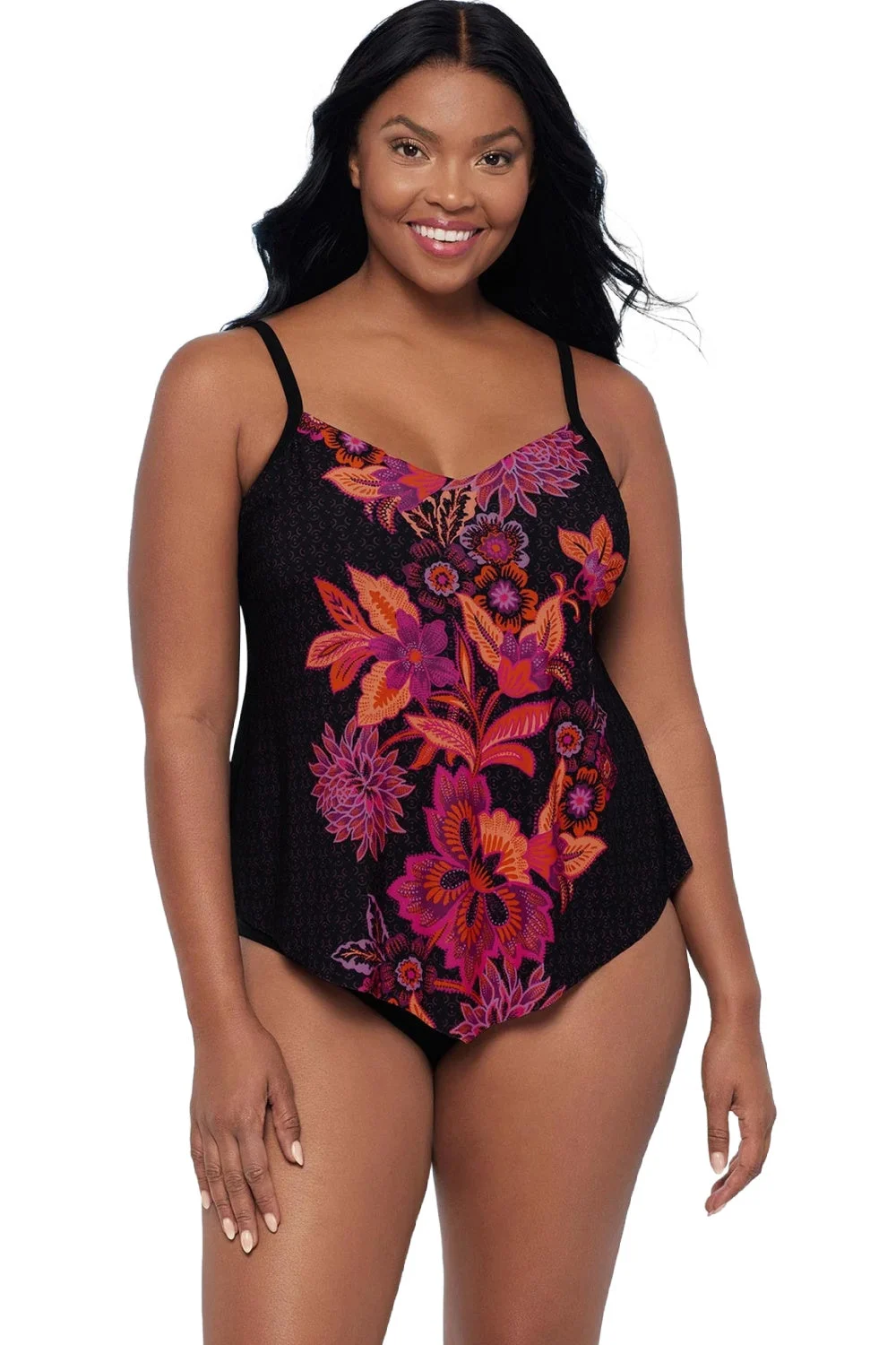 Trimshaper Hank Baroque Beauty Tankini, Black Multi (6551005)