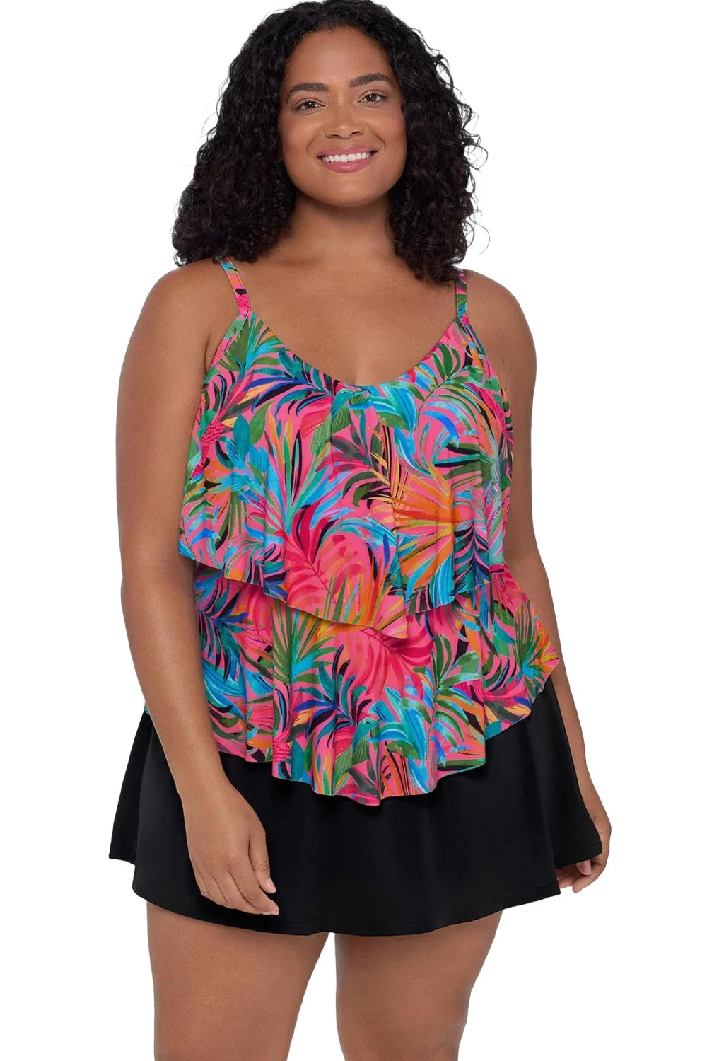 Trimshaper Plus Ronnie Amazonian Palms Tankini, Multi (6551020W)