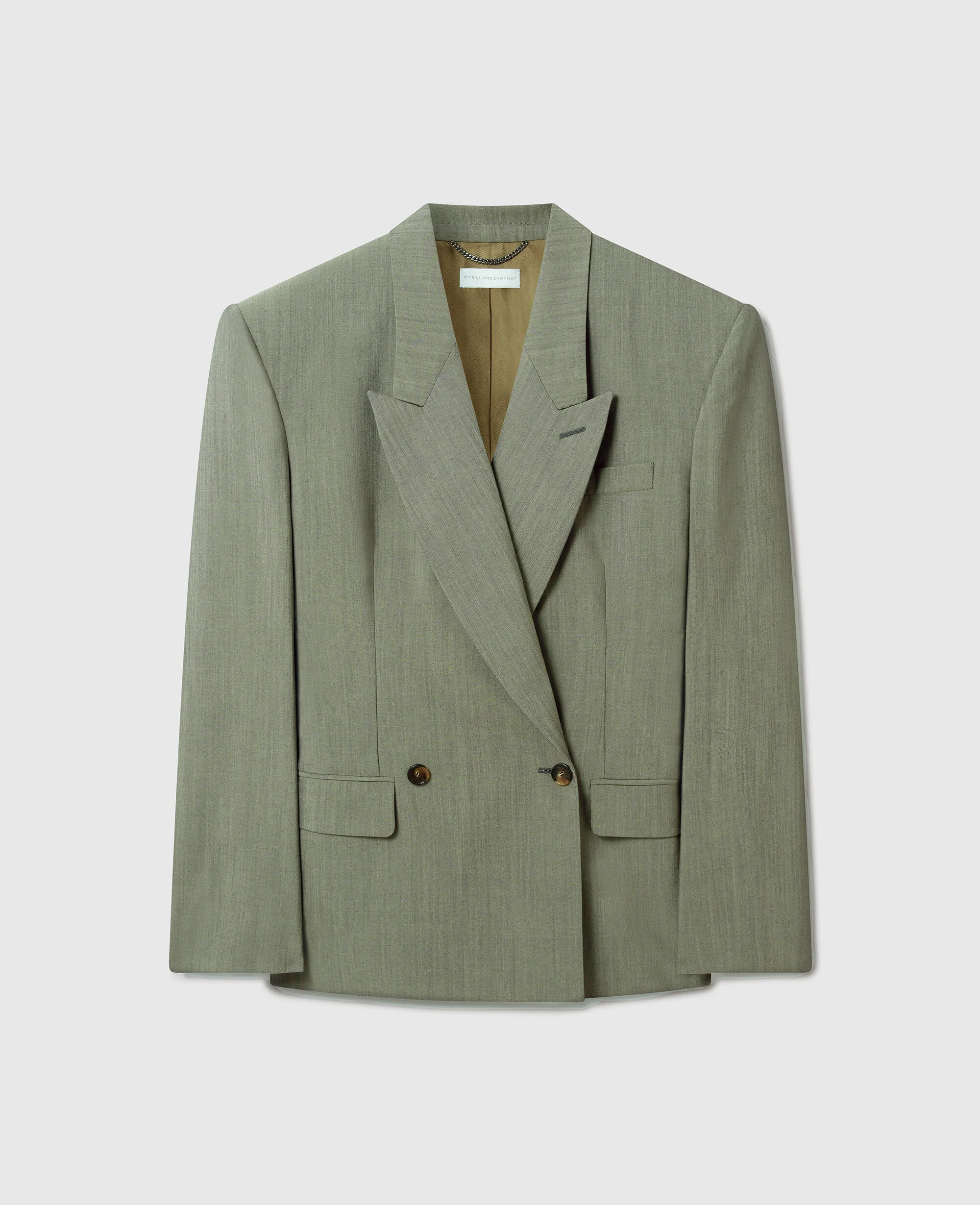 TropicalDouble-Breasted Waisted Jacket