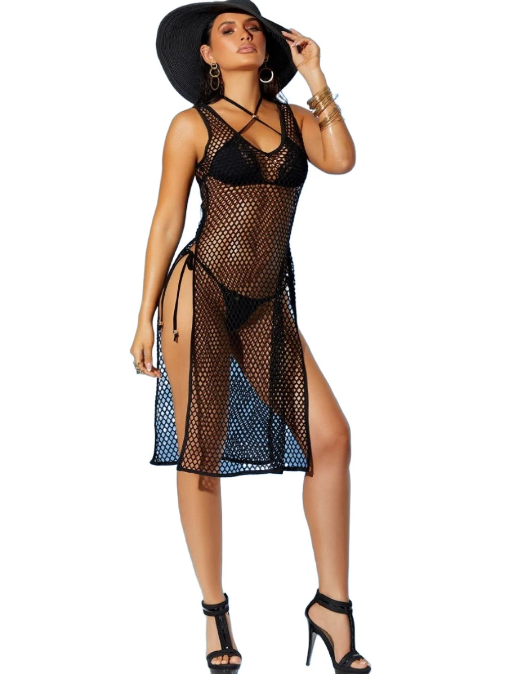 Ultra Sheer Mesh Bikini Swimwear Cover Up